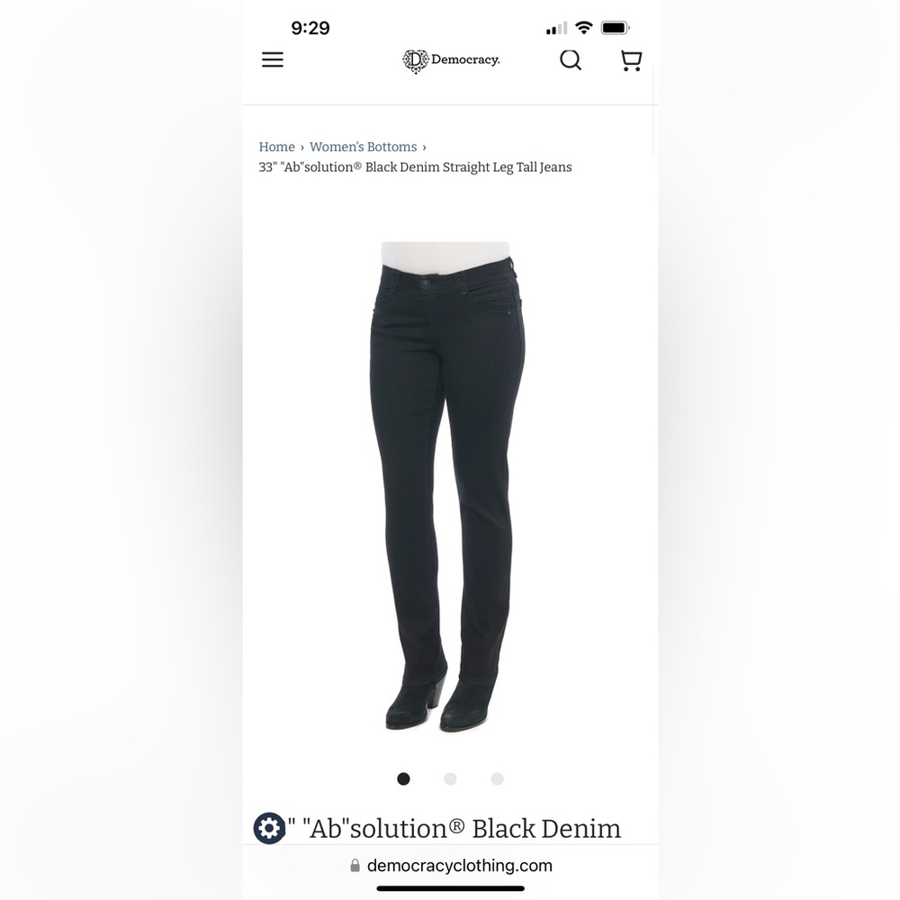 “Ab”Solution black denim jeans